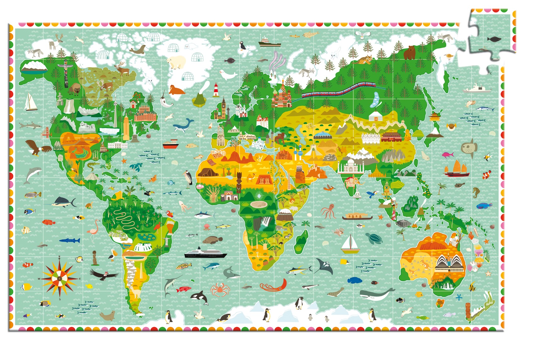 observatiepuzzel - reis rond de wereld 