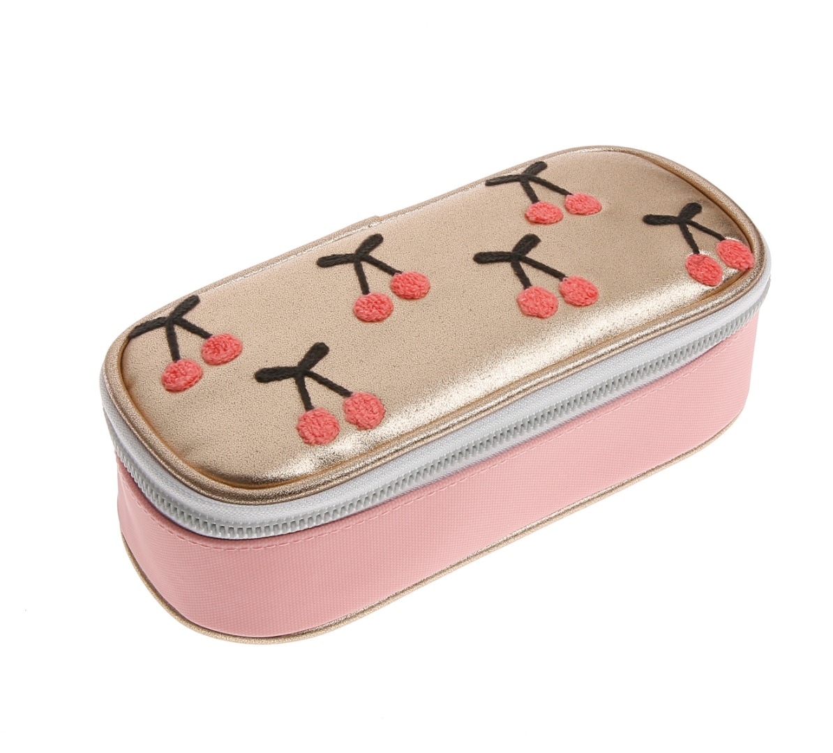 pencil box cherry pompon