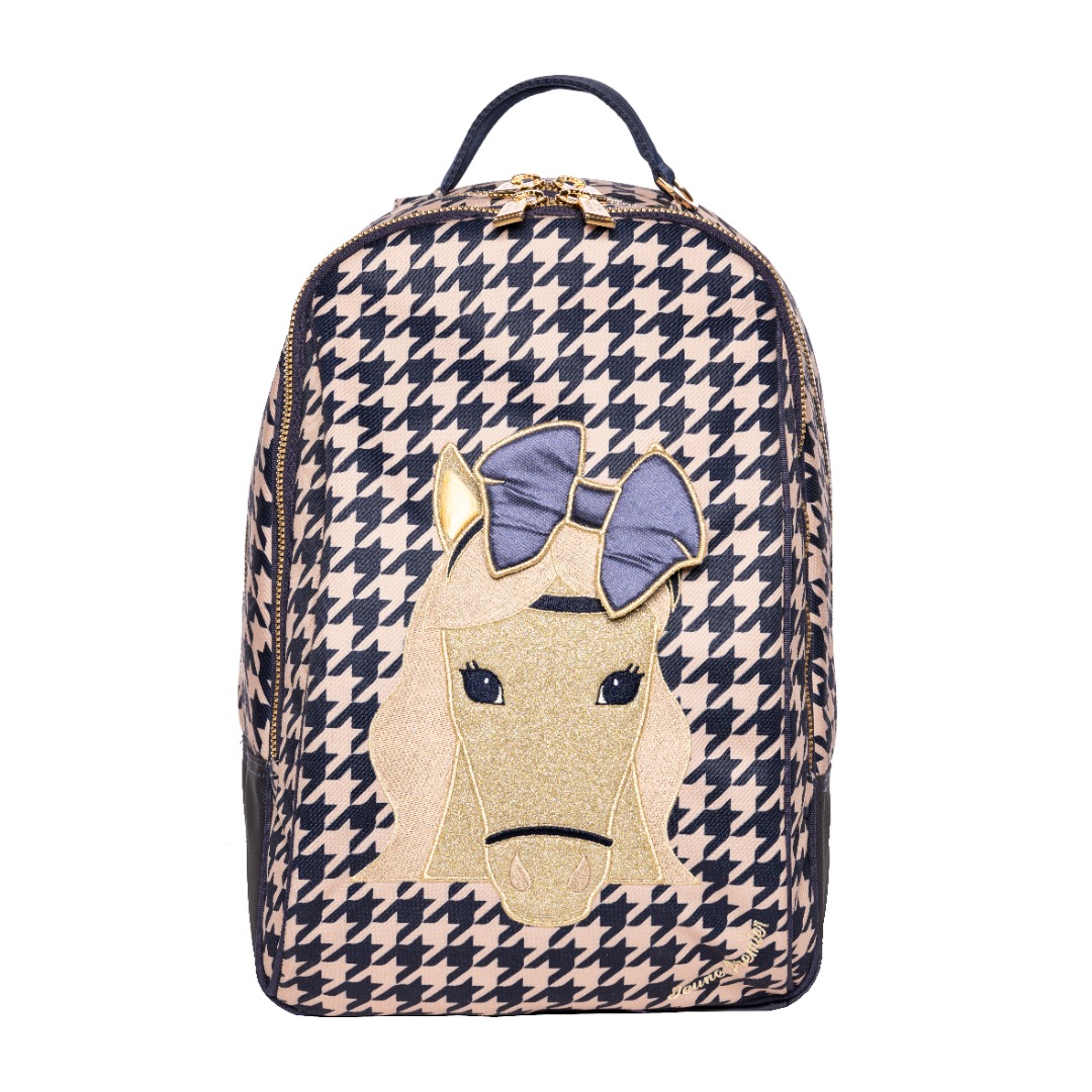 Backpack James - houndstooth horse