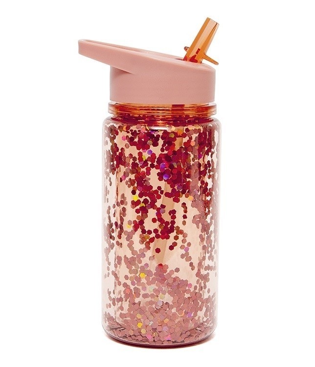 drinkfles glitter peach blossom