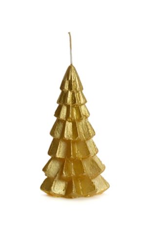 kaars kerstboom - goud - xs