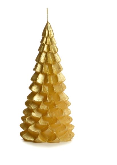 kaars kerstboom - goud